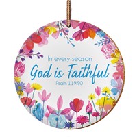 God is Faithful Ceramic Hanging Decoration