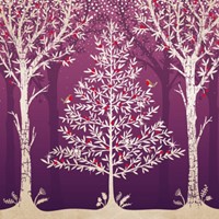 Christmas Cards: Winter Trees (Pack of 4) (Cards)