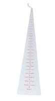 225mm Ivory/Red Pyramid Advent Candle (General Merchandise)
