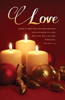 Love Matt. 1:23 Advent Week 4 Bulletin (pack of 100) (Bulletin)