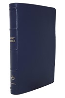 NKJV Thinline Reference Bible, Large Print, Blue (Genuine Leather)