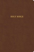 KJV Large Print Thinline Bible, Value Edition, Brown Leather (Imitation Leather)