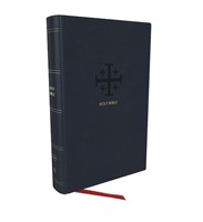 NKJV End-of-Verse Reference Bible Large Print, Blue, Indexed (Imitation Leather)