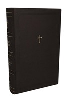 NKJV Compact Paragraph-Style Reference Bible, Black with Zip (Imitation Leather)