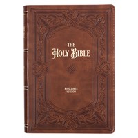 KJV Study Bible, Large Print, Brown, Indexed (Imitation Leather)