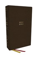 NKJV Super Giant Print Reference Bible, Brown (Bonded Leather)