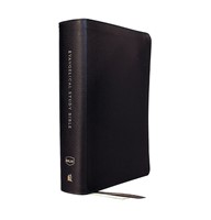 NKJV Evangelical Study Bible, Black, Indexed (Bonded Leather)