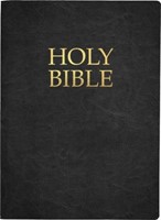 KJVER Holy Bible, Large Print, Black Genuine Leather, Thumb (Leather Binding)