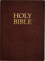 KJVER Holy Bible, Large Print, Mahogany Genuine Leather, Thu (Leather Binding)