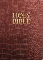 KJVER Holy Bible, Large Print, Walnut Alligator Bonded Leath (Leather Binding)