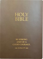 KJVER Holy Bible, Be Strong And Courageous Life Verse Editio (Leather Binding)