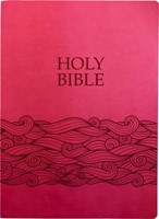 KJVER Holy Bible, Wave Design, Large Print, Berry Ultrasoft (Leather Binding)