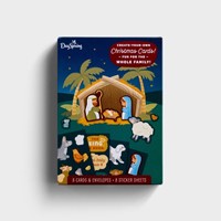 Nativity Sticker Christmas Cards, 8 Christmas Sticker Sheets (Cards)