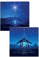 Blue Nativity Pack (16 pack) (Cards)