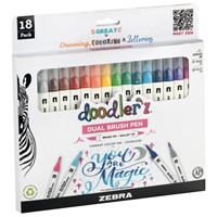 Doodler'z Dual Brush Pen Set (Set of 18) (Pen)