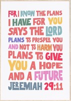 For I Know The Plans - Jeremiah 29:11 A4 Print (Poster)