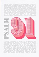 Psalm 91 - Modern Christian Typographic - A4 Print - Bubble (Poster)