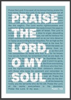 Praise The Lord, O My Soul - Psalm 103 - A3 Print - Blue (Poster)