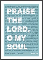 Praise The Lord, O My Soul - Psalm 103 - A4 Print - Blue (Poster)