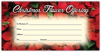 Christmas Flower Offering Envelope (100 Pack) (Other Merchandise)