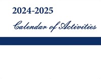 Calendar Of Activities: 2024-2025 (Calendar)