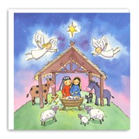 Away In A Manger Christmas Cards (Pack of 5) (Cards)