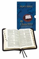 KJV Classic Reference Bible With Zip, Black, Indexed (Leather Binding)