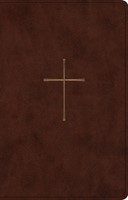 ESV Premium Gift Bible, TruTone, Brown, Cross Design (Imitation Leather)
