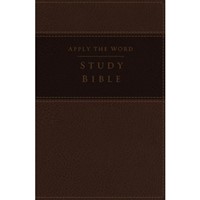 NKJV: Apply The Word Study Bible, Large Print, Brown,Indexed (Imitation Leather)