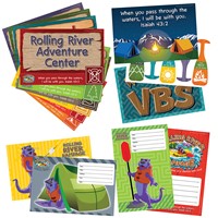 VBS 2018 Rolling River Rampage Activity Center Signs (Pack)