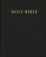 KJV Lectern Bible, Black Goatskin Leather Over Board (Leather Binding)