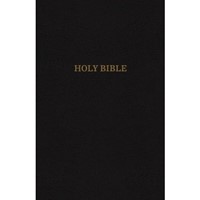 KJV Reference Bible, Black, Giant Print, Indexed, Red Letter (Bonded Leather)
