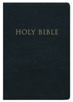 KJV Reference Bible, Black, Giant Print, Red Letter Ed. (Bonded Leather)