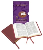 KJV Pocket Reference Bible, Calfskin Leather, Burgundy (Calfskin)
