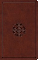 ESV Value Thinline Bible, TruTone, Brown,Mosaic Cross Design (Imitation Leather)