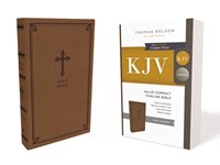 KJV Value Compact Thinline Bible, Brown, Red Letter (Imitation Leather)