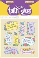 Scroll Mottos - Faith That Sticks Stickers (Stickers)
