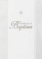 Baptism Parchment Paper Folded Certificate (Pack of 6) (Certificate)