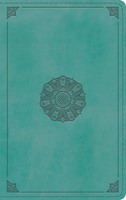 ESV Single Column Thinline Bible, Turquoise, Emblem Design (Imitation Leather)