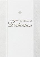 Dedication Parchment Paper Folded Certificate (Pack of 6) (Certificate)