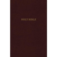 KJV Thinline Reference Bible, Burgundy, Red Letter Ed. (Leather-Look)