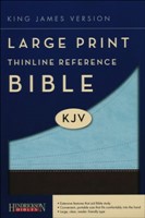 KJV Large Print Thinline Reference Bible, Chocolate/Blue (Flexisoft)