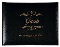 Guest Book, Black Bonded Leather (Bonded Leather)