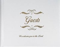 Guest Book, White Bonded Leather (Bonded Leather)
