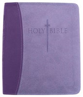 Kjver Thinline Bible/Large Print-Purple/Purple Ultrasoft
