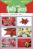 Holiday Poinsettias - Faith That Sticks Stickers (Stickers)