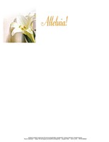 Alleluia! Easter Lilies Letterhead (Pkg of 50) (Loose-leaf)
