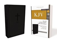 KJV Value Thinline Bible, Black, Large Print, Red Letter Ed. (Imitation Leather)