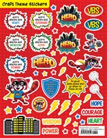 VBS Hero Central Craft Theme Stickers (Pack of 12) (Stickers)