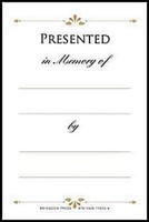 Presented in Memory of Bookplates (Pkg of 48) (Miscellaneous Print)